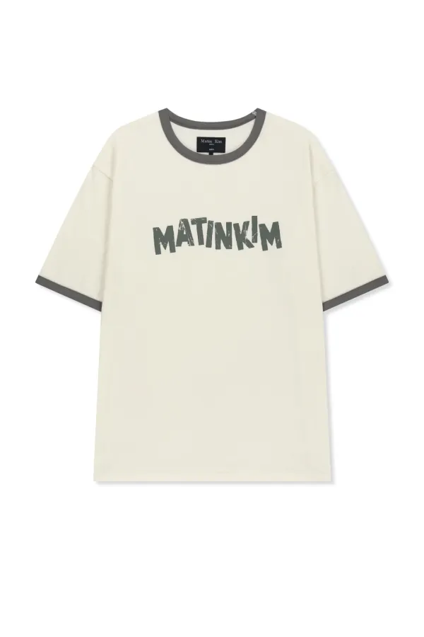 MATIN LOGO RINGER TOP FOR MEN IN CREAM