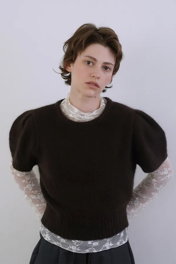 Layered lace blouse_ivory