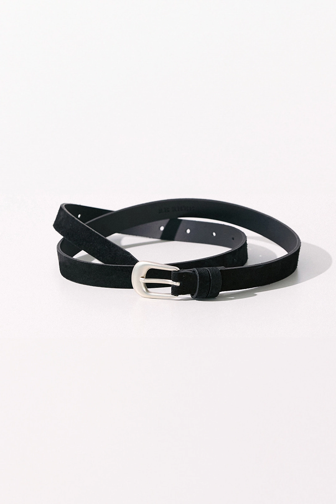 리이 SUEDE LEATHER BELT BLACK 상품 이미지 1
