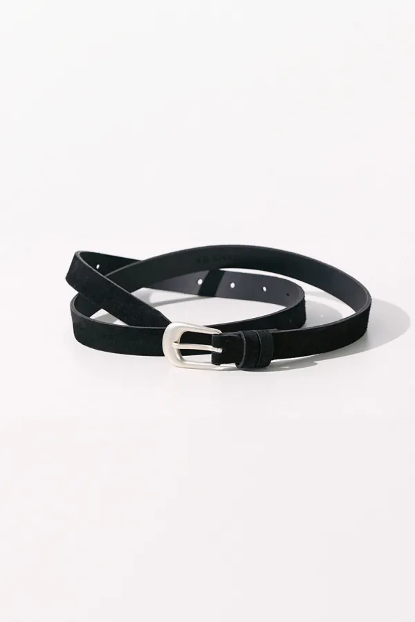 SUEDE LEATHER BELT BLACK