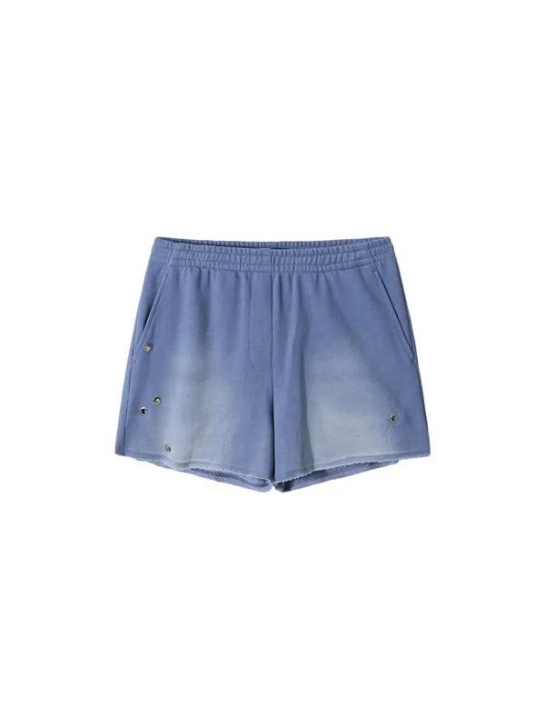 Faded Stud Shorts Blue