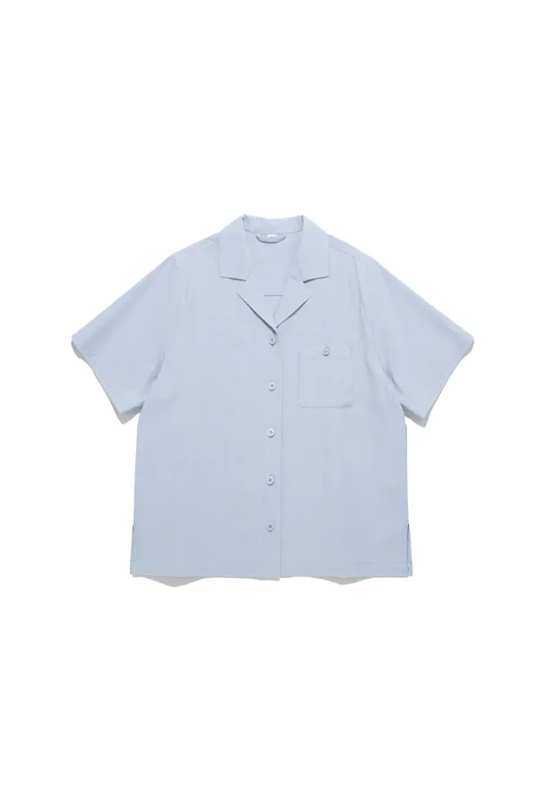 Half Sleeve Cotton Shirts Blue
