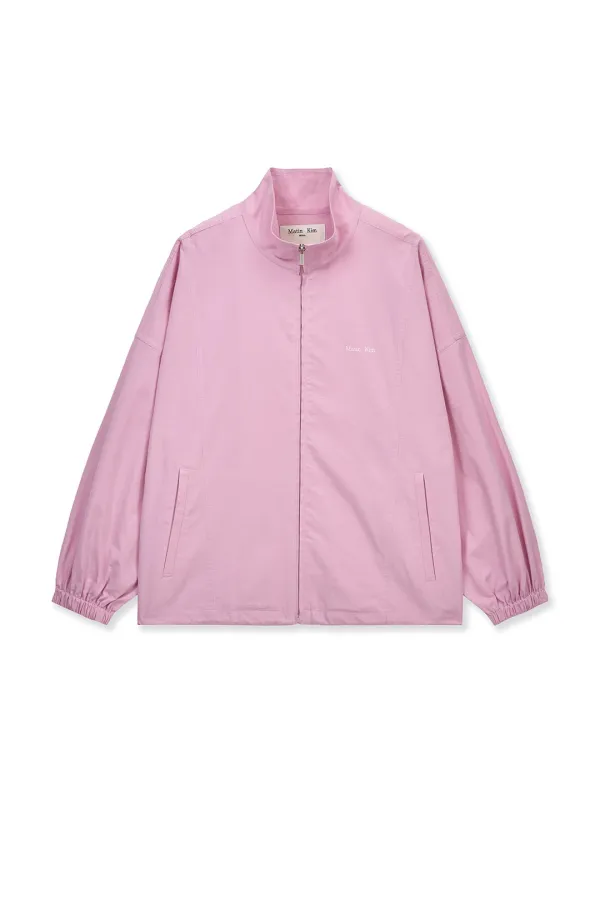 BACK LOGO HIGH NECK JUMPER IN PINK