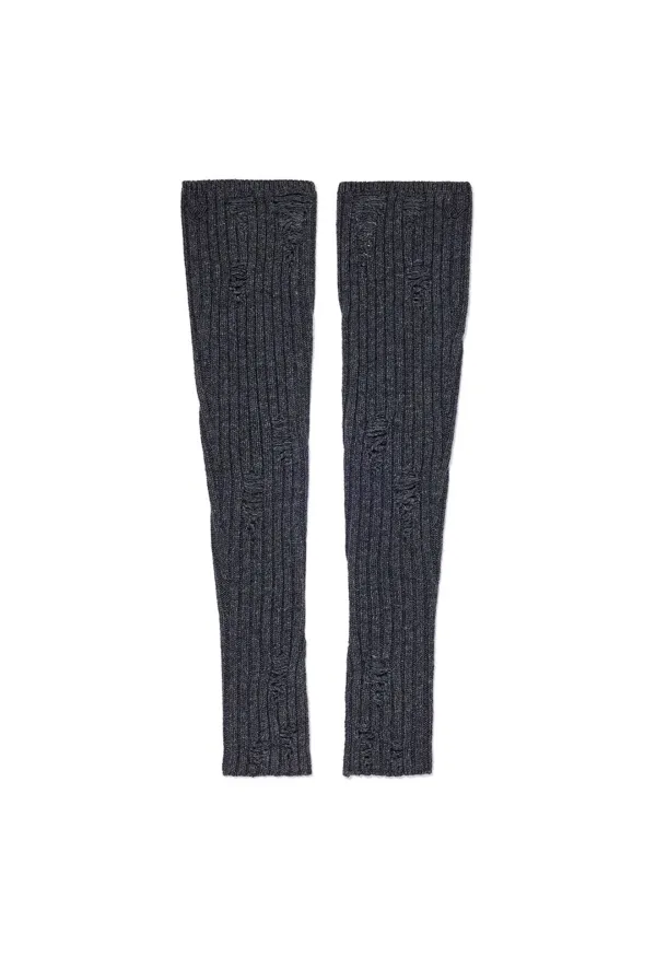 CUT OUT LEG WARMERS, CHARCOAL