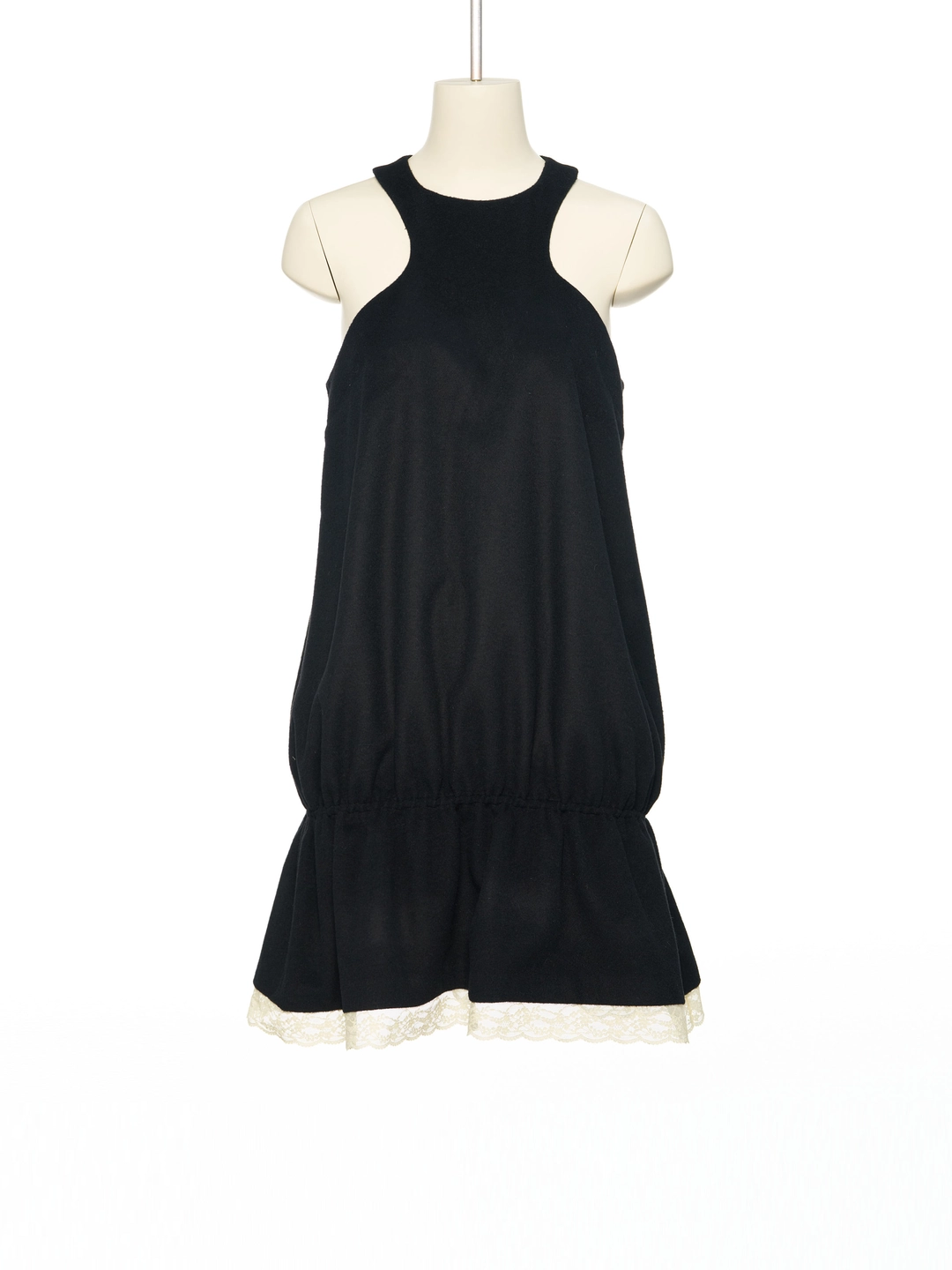 푸쉬버튼 FW25 UNDERLINE BLACK HALTER NECK DRESS 상품 이미지 1