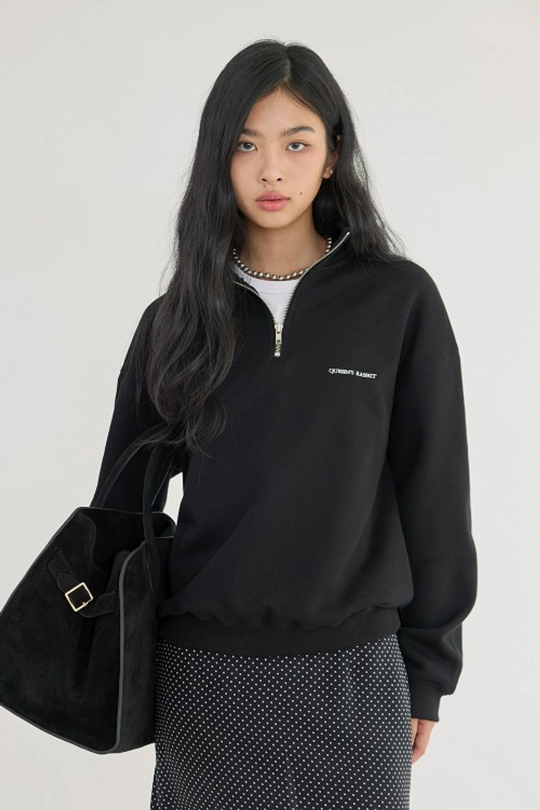 퀸스래빗 Classic Half Zip-up Sweatshirt MTM 상품 이미지 2