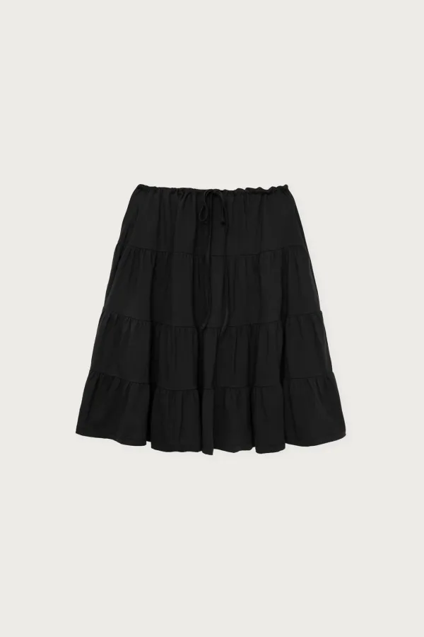 [4차 리오더] 3 SHIRRING SKIRT VER2. BLACK