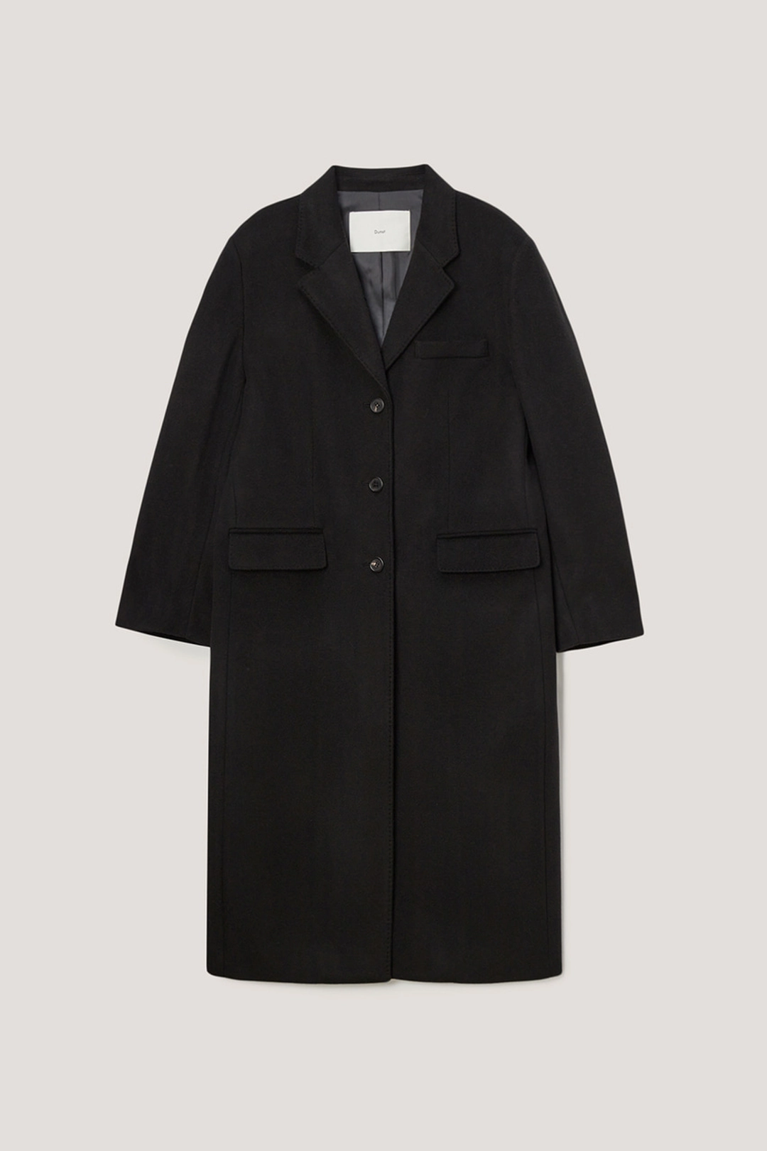 던스트 ESSENTIAL CASHMERE SINGLE COAT BLACK 상품 이미지 1