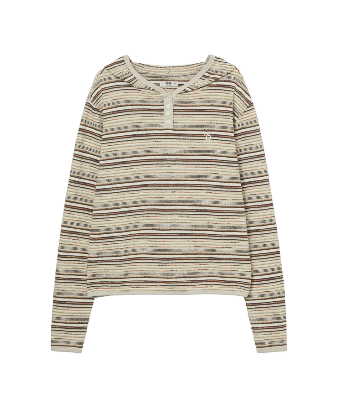 에이이에이이 STRIPE KNIT HOODIE [IVORY] 상품 이미지 1