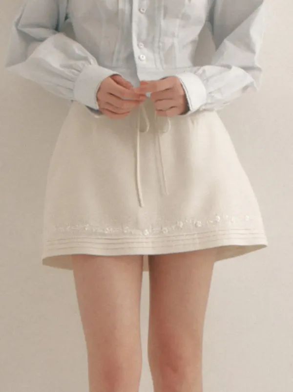 Rose Embroidery Skirt