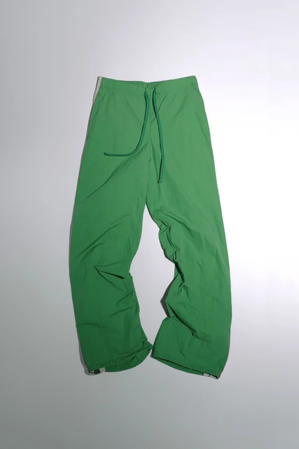 Mesh Nylon Track Pants Green