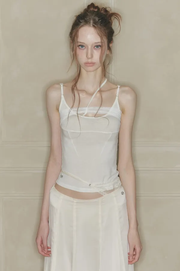 ABBY STRAP TOP ivory