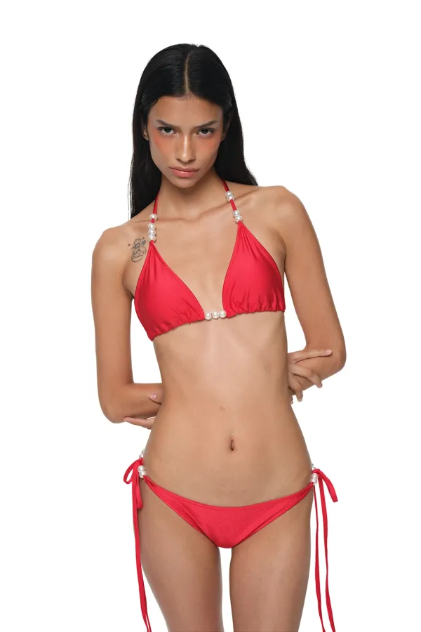 PEARL GLITTER BIKINI (RED)