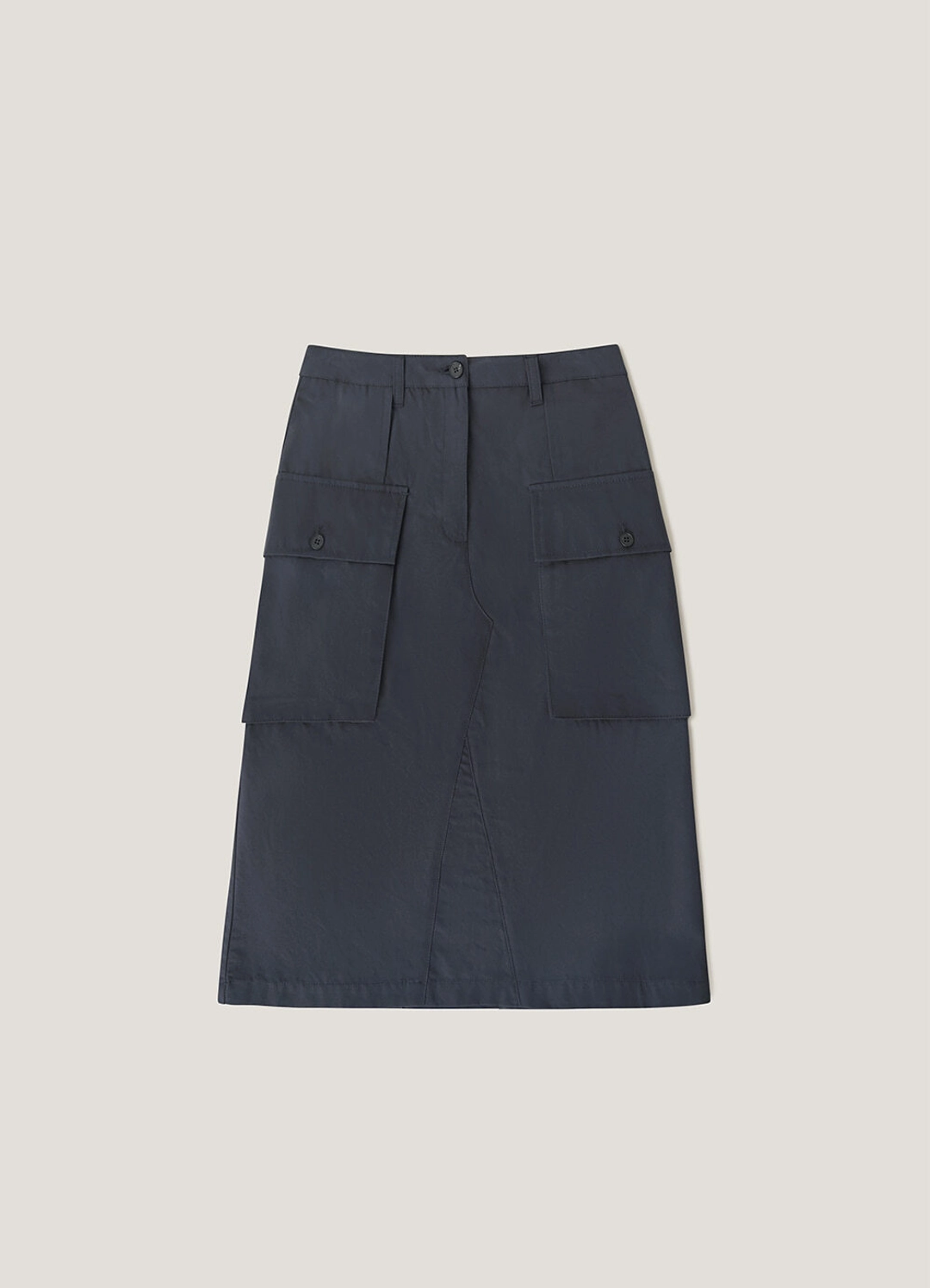 르바 French Cotton Chino Skirt - Navy 상품 이미지 1