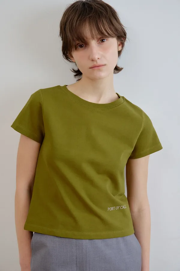 [8차]sparkling logo t-shirts_olive