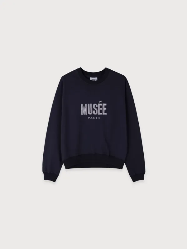 TRIOMPHE MUSEE PARIS Embroidery Sweatshirt_Navy
