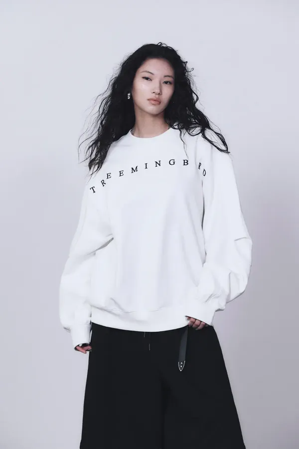 Horizon Logo Sweat Shirt [ White ]
