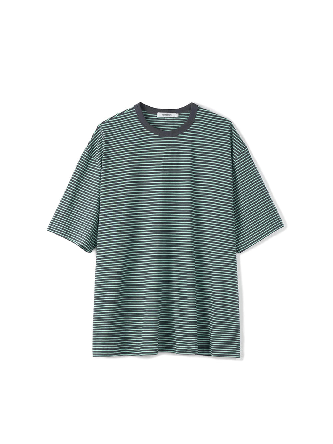 파르티멘토 Vintage Border Tee_Ash Green 상품 이미지 3