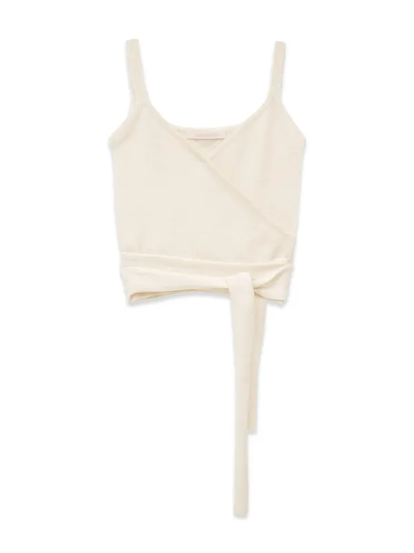 KNIT TIE BUSTIER (IVORY)