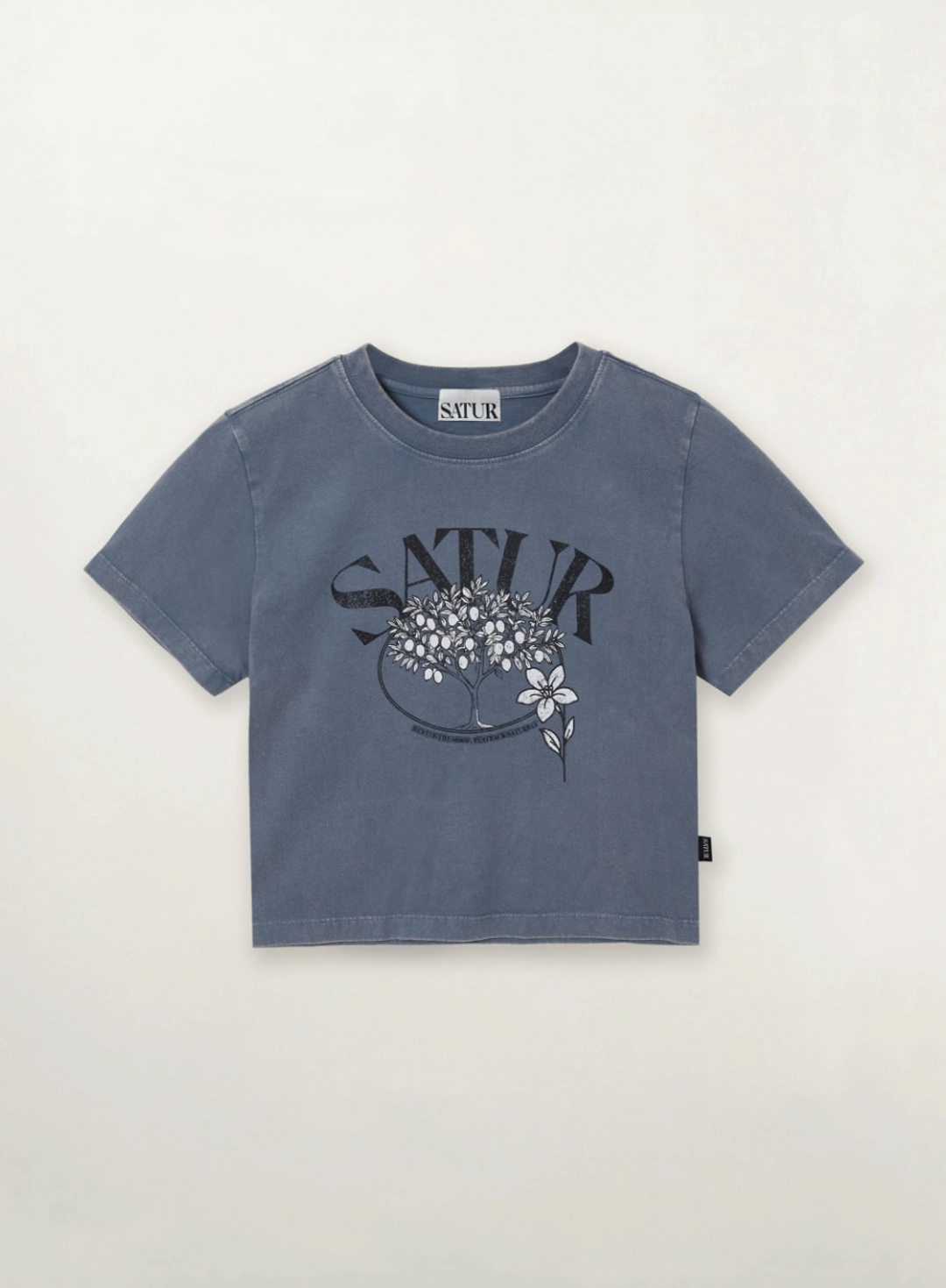 세터 (W) Citron Tree Washed T-shirt - Navy 상품 이미지 1