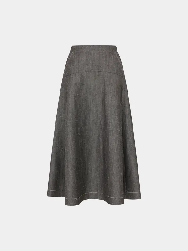 Padilla wool linen flared SK