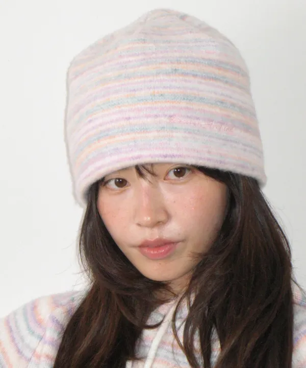 [9/30 순차배송] SOFT STRIPE KNIT BEANIE PURPLE