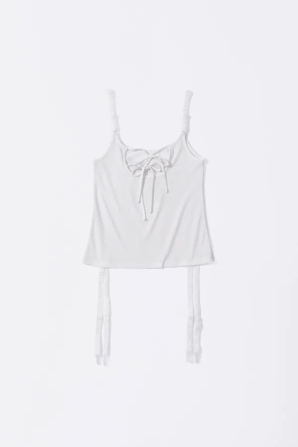 Garter Reversible Top White