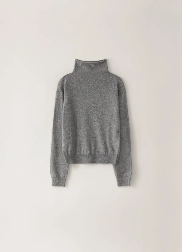 [Limited] Loose Turtleneck Knit - Gray