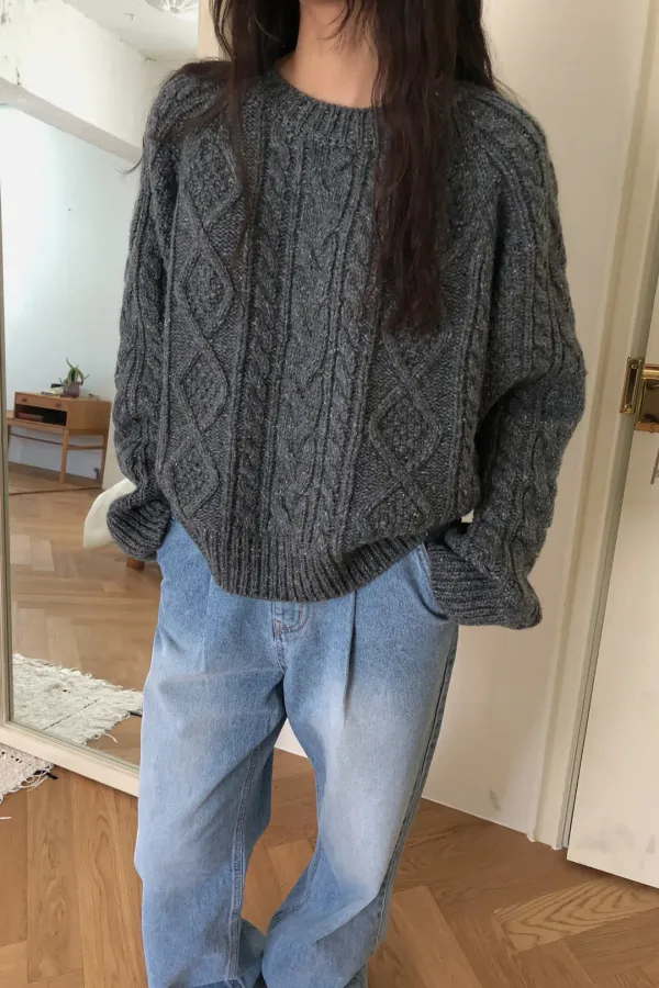 My Nana Sweater / Charcoal