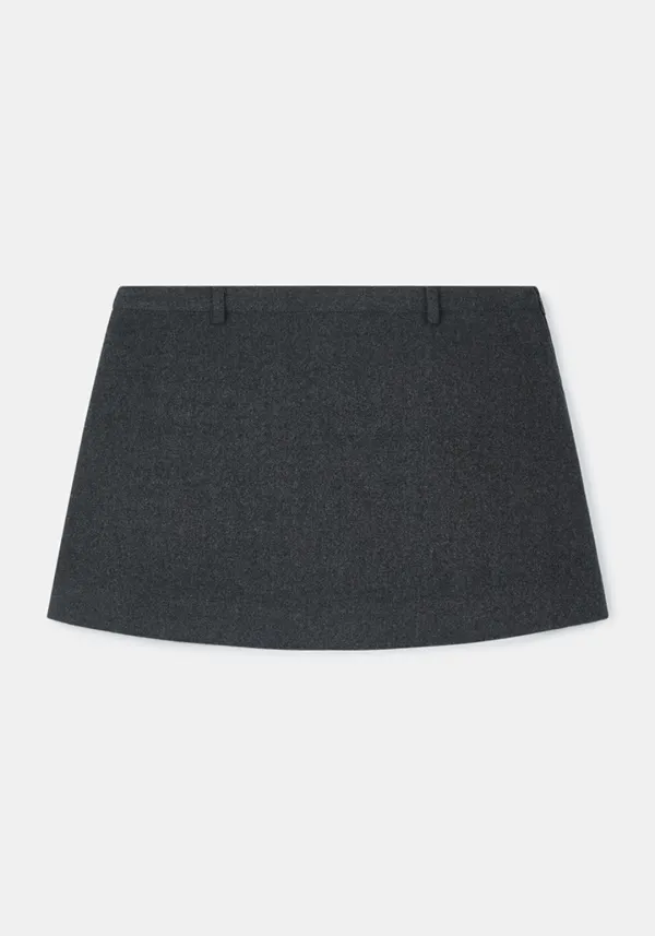 Wool mini skirt