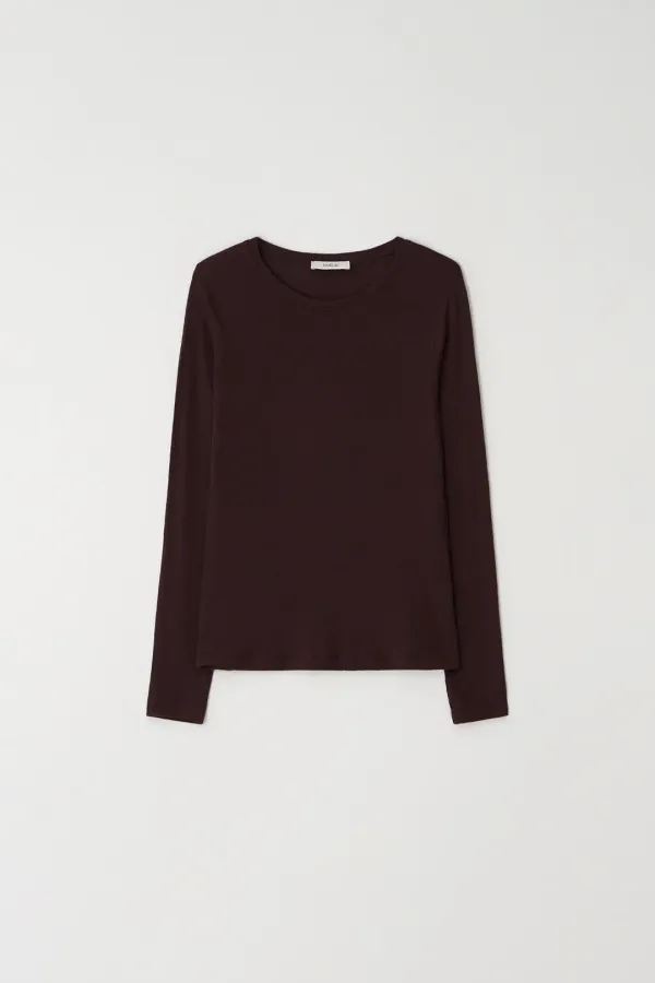 3rd/Wool tencel round Tee (Wine)