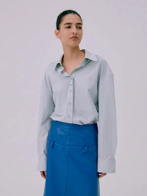 Oversized Pocket Shirts_Light Blue