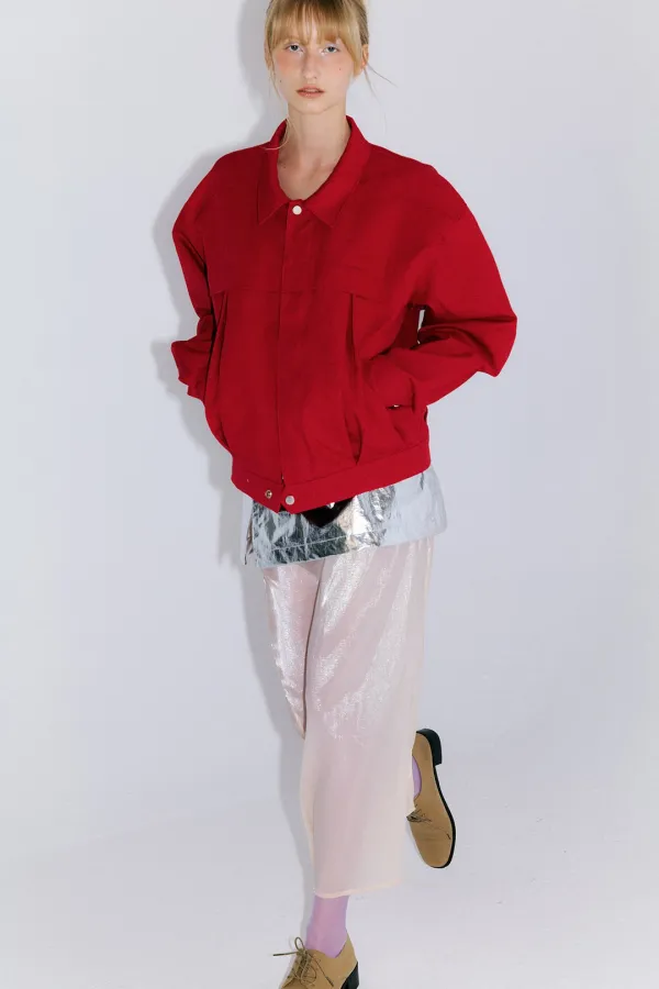 Urban Oxford Blouson_Garnet Red