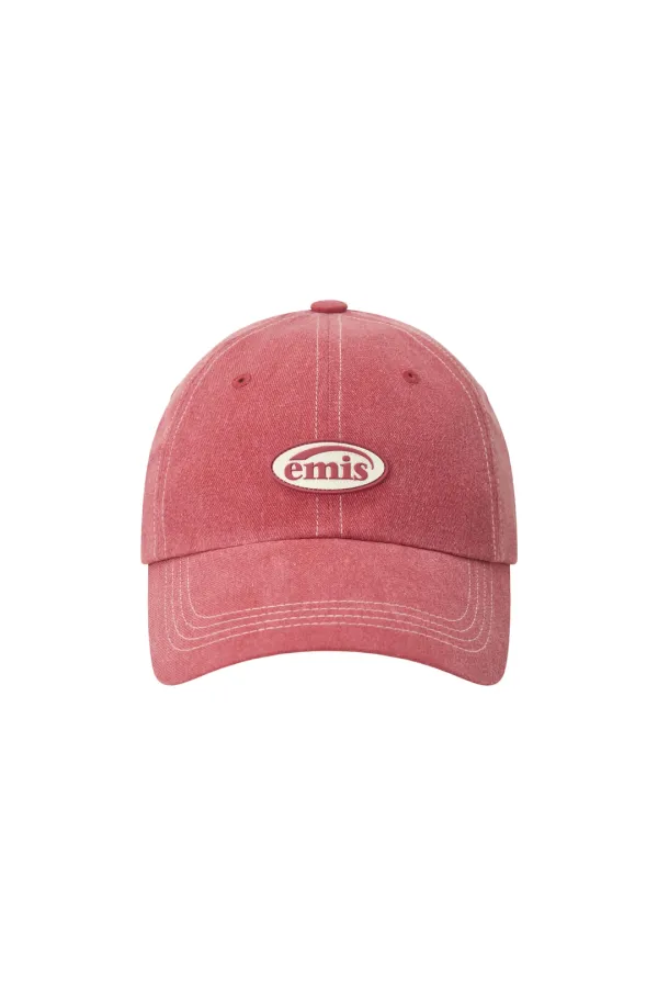 MINI RUBBER PATCH PIGMENT BALL CAP-RED