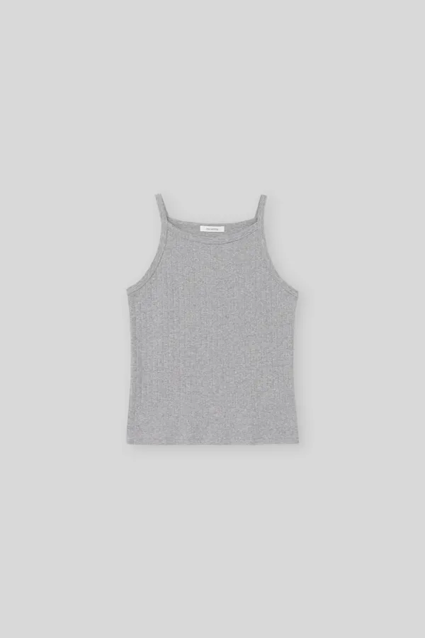 Milk tea sleeveless (gray)