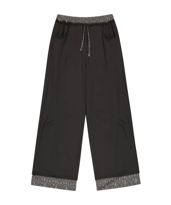 Double-Waisted Jersey Pants / Charcoal