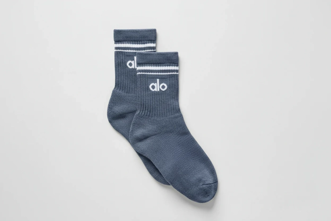 알로요가 Unisex Half-Crew Throwback Sock - Bluestone/White 상품 이미지 1