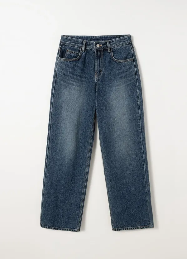 2ND Curved Lowrise Denim(Medium Blue)