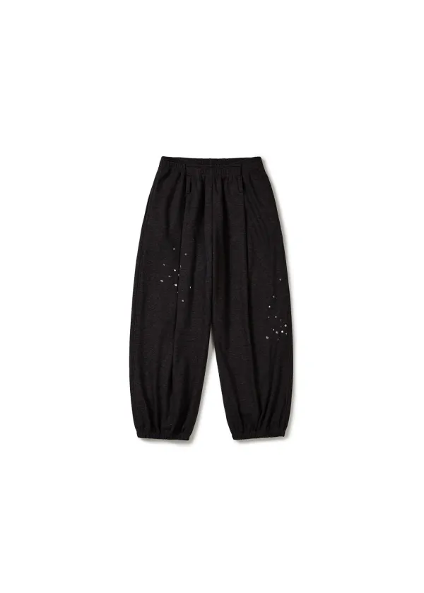 SPARKLE WAFFLE PANTS (BLACK)