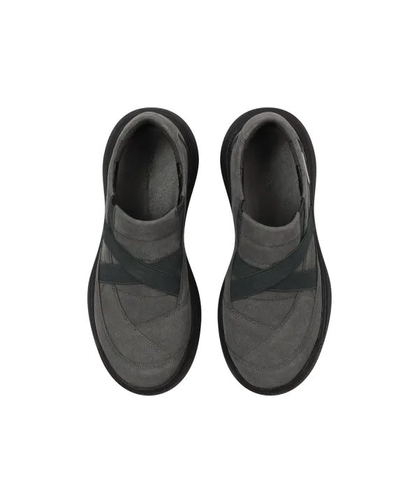 [9월 21일 발매] Cut line band slip-on CHARCOAL
