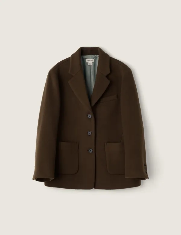 Sentier Wool Jacket (Dark Brown)
