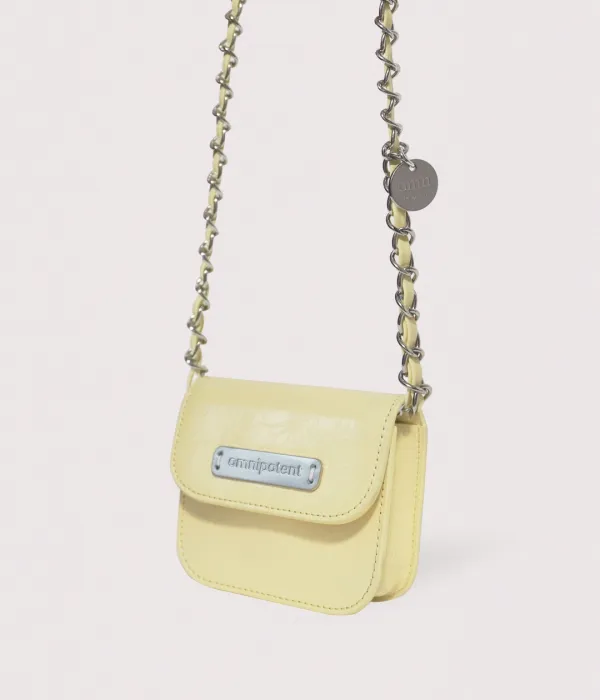 Leather chain ver. pin wallet bag _Butter