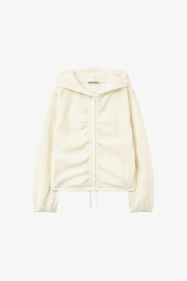 텍스쳐드 셔링 후드 셔켓 LIGHT BEIGE