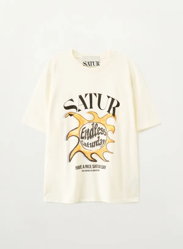 Sun Retro Graphic T-Shirt - Retro Ivory