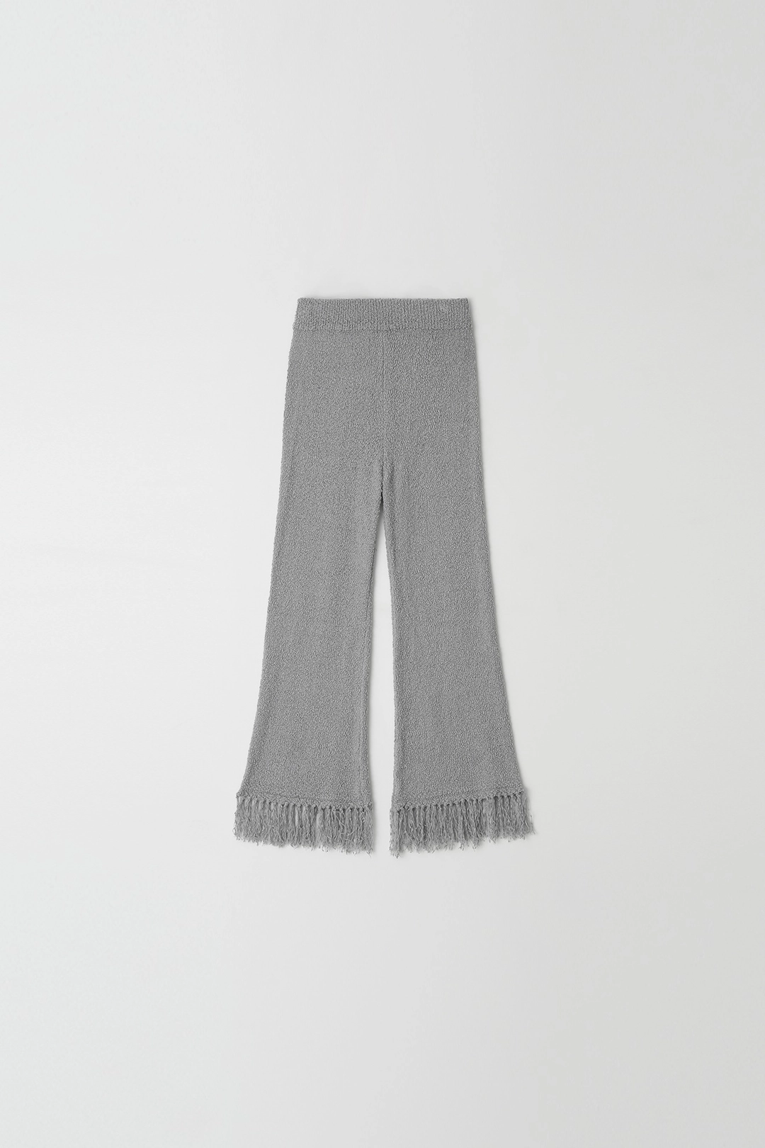 Fringe Banding Knit Pants (gray)