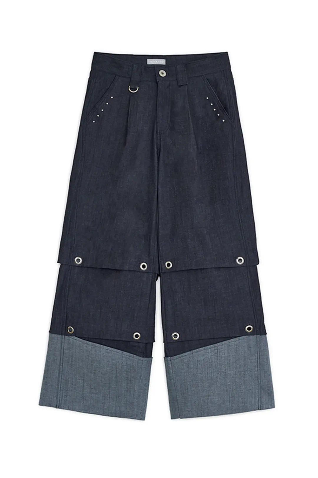 허그유어스킨 Tucked denim pants (Blue) 상품 이미지 1