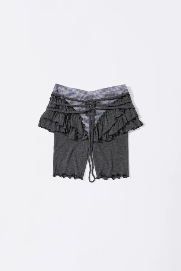 Braided Cottage Skort Charcoal