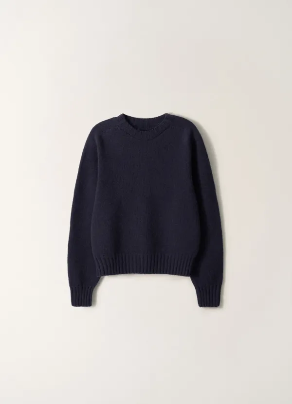 5TH / Bunny Wool Pullover Knit (Navy)