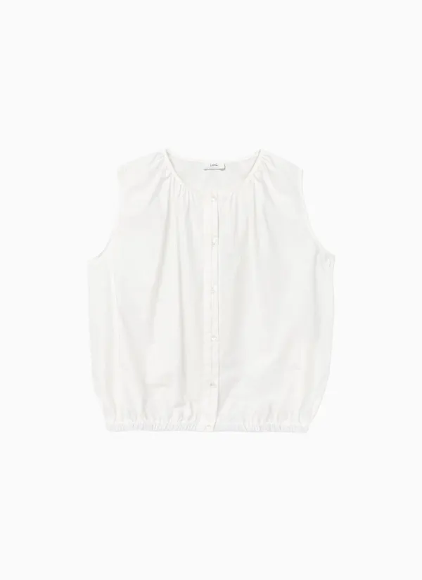 Zoey Shirring Sleeveless (Ivory)