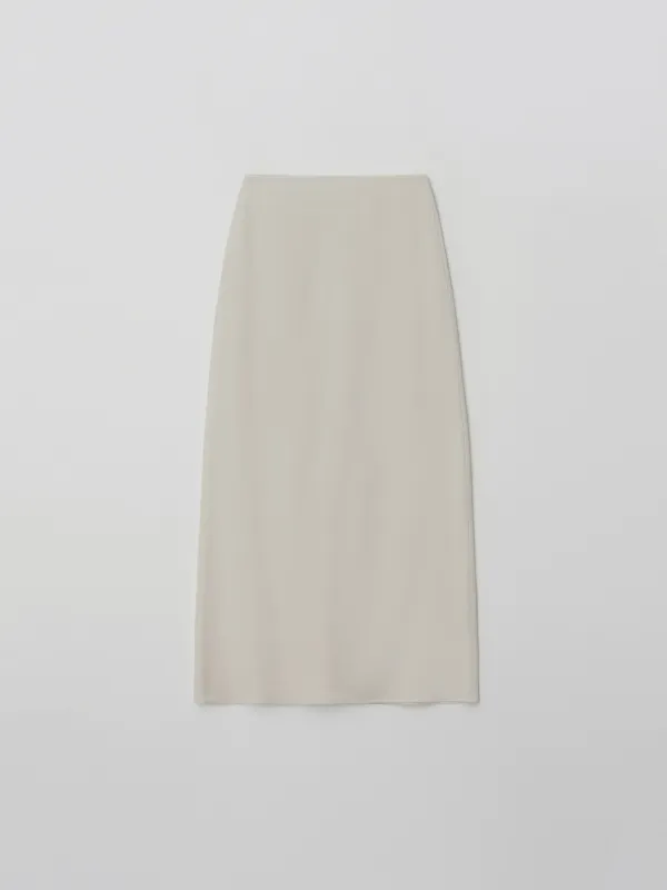 twill maxi skirt (beige)